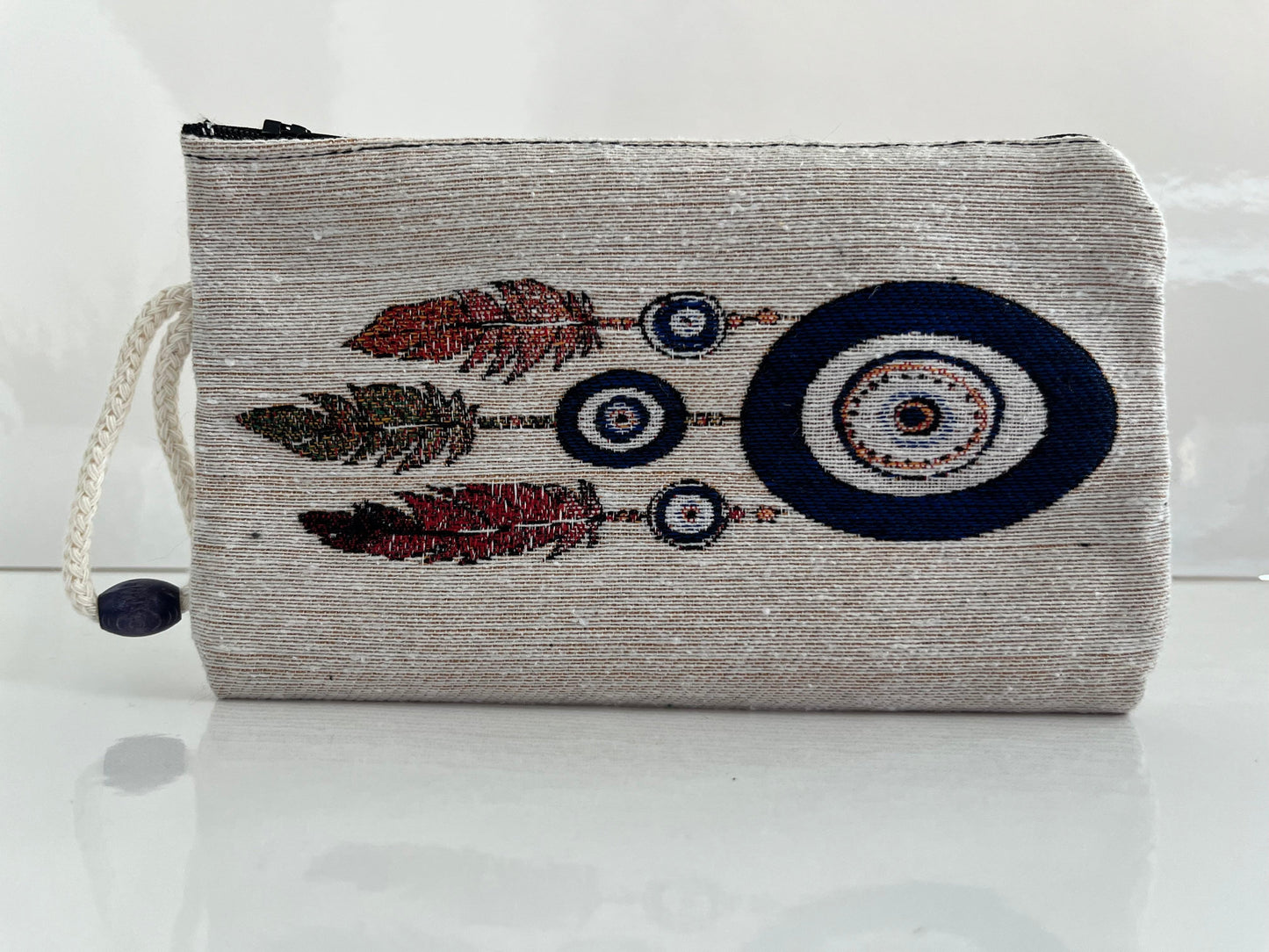 Goblen Pouch - Evil Eye Feathers
