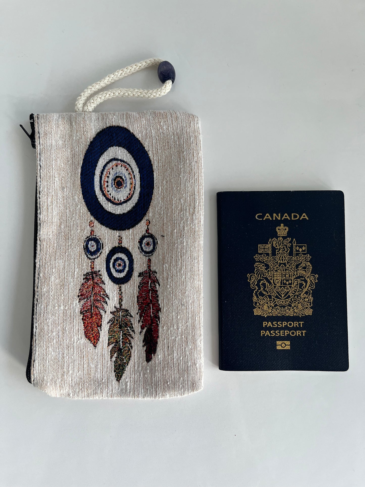 Goblen Pouch - Evil Eye Feathers