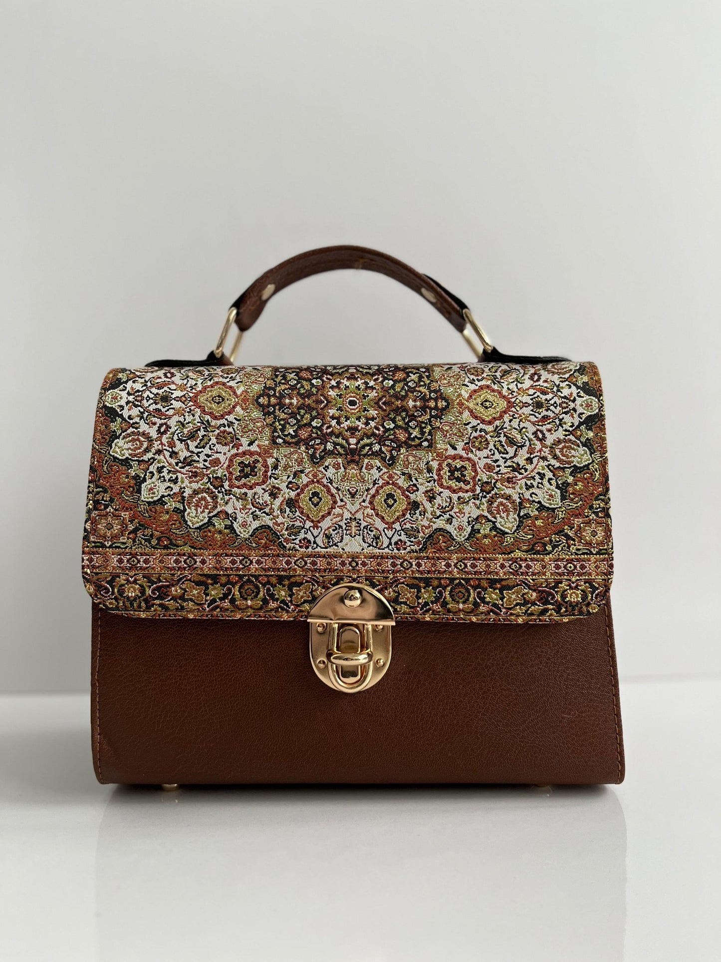 Konya Handle Bag - Brown